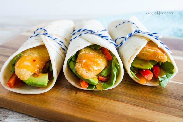 Sweet Chili Fish Wraps This fish wraps sauce is super flavorful! Just add this sweet chili sauce to fish wraps for a light and easy dinner idea!