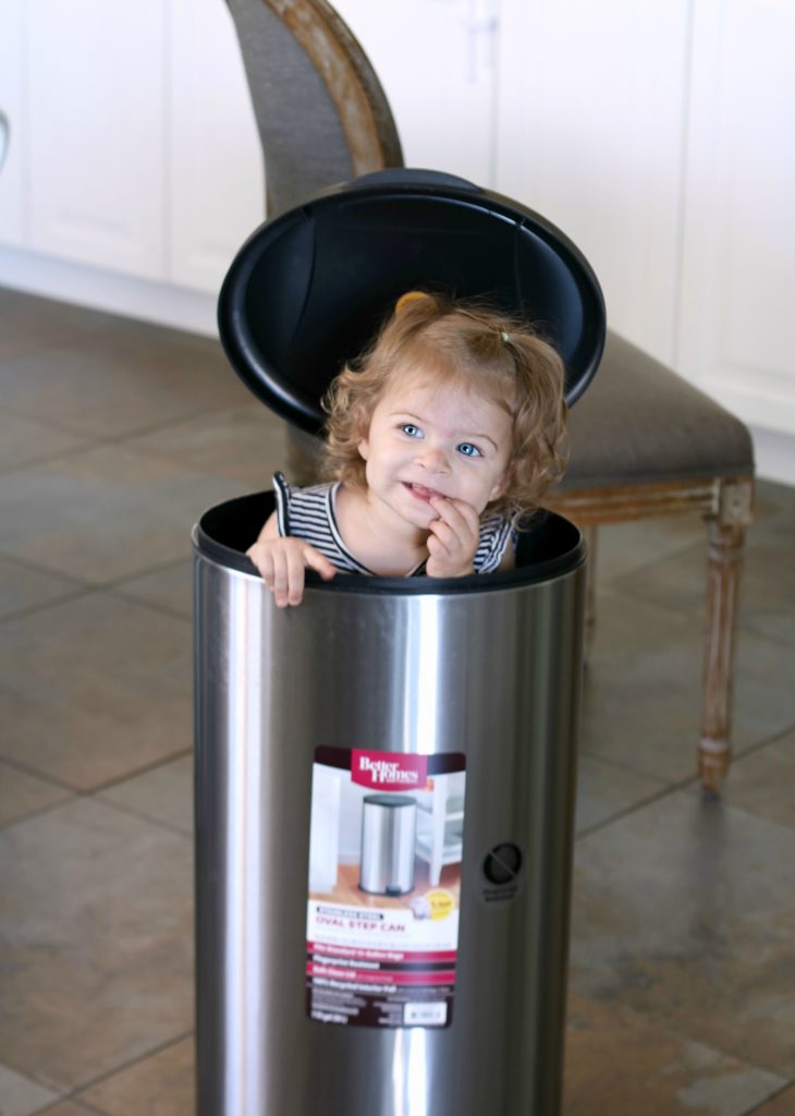 Stainless steel can great to just wipe down spills from little hands!