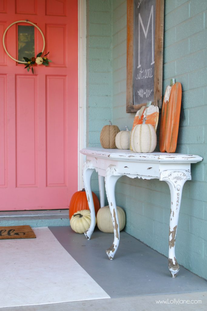 simple fall front porch decor