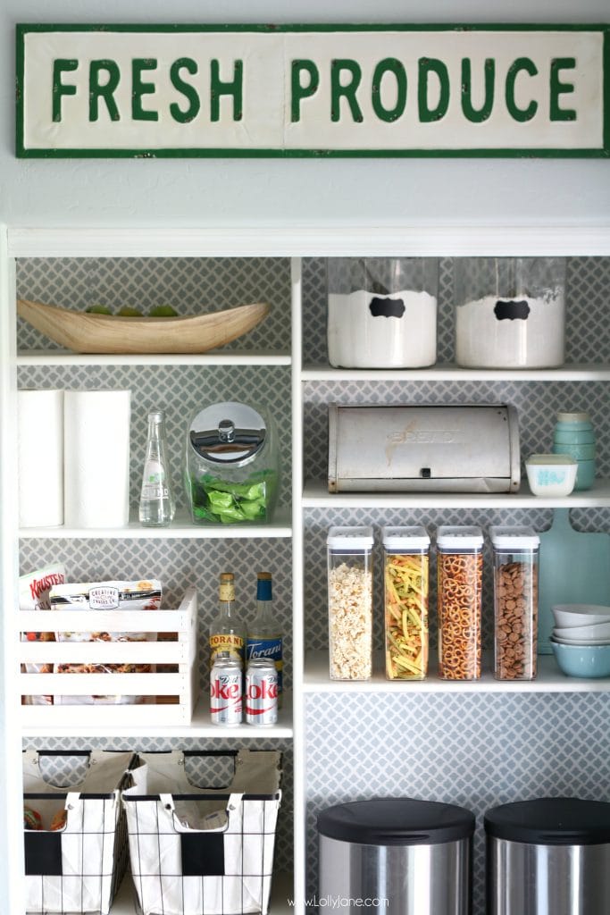 Love this pantry and the mixing of the old and new!