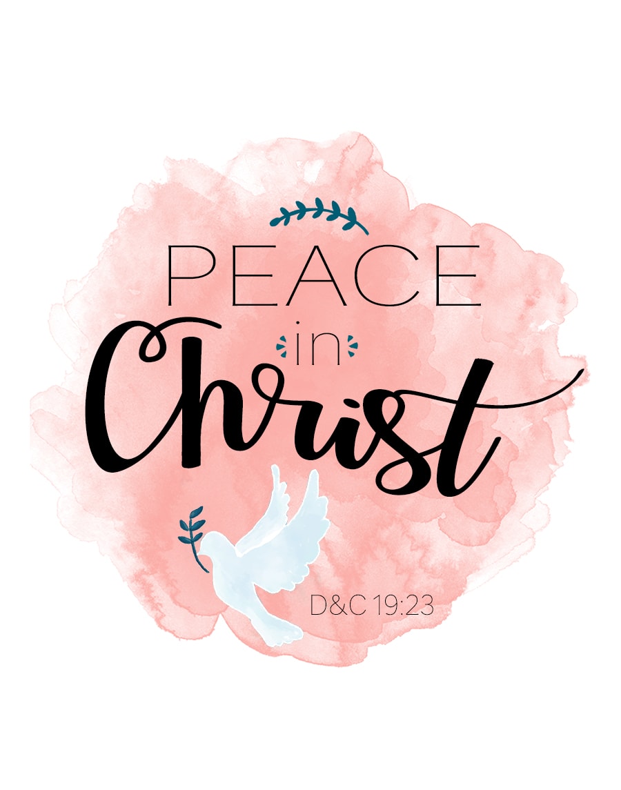 FREE 2018 Mutual Theme/YW Binder Cover "PEACE IN CHRIST", includes presidency binder covers! (También disponible en Español!)