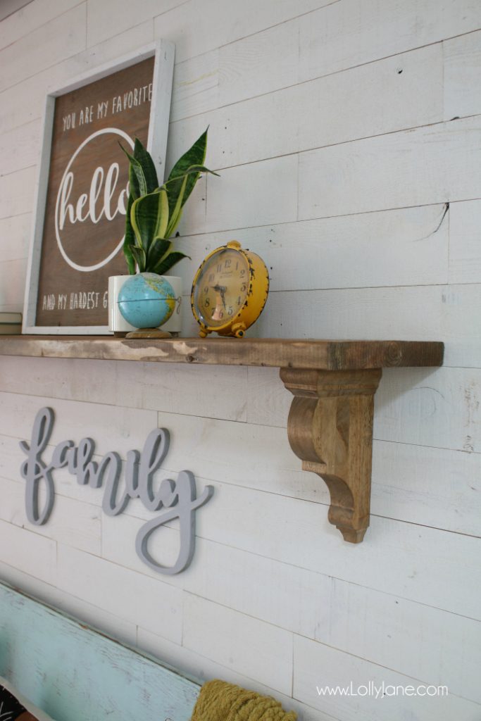 Farmhouse Shelf with Chunky Brackets