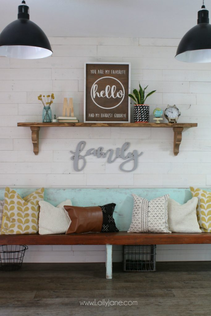 DIY Farmhouse Entryway Shelf Tutorial Tips For Your Home Lolly