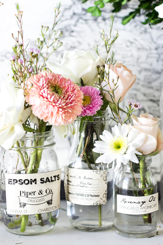 These apothecary free printables are the perfect farmhouse touch to add to any shelf in your home.