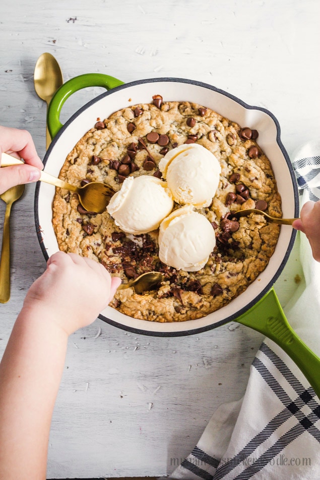 Yummy Chocolate Chip Skillet recipe, easy to make!
