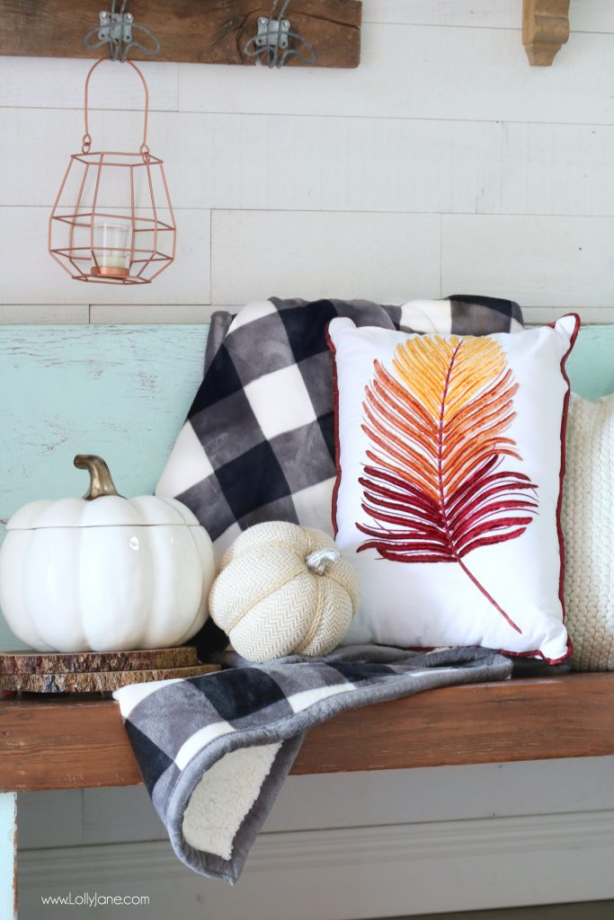 Make a Cozy space in your Entryway EASILY for Fall!