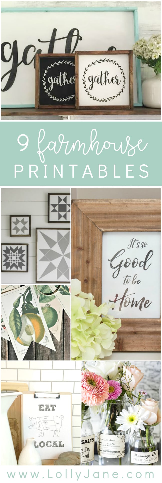 9 farmhouse printables to cozy up your home