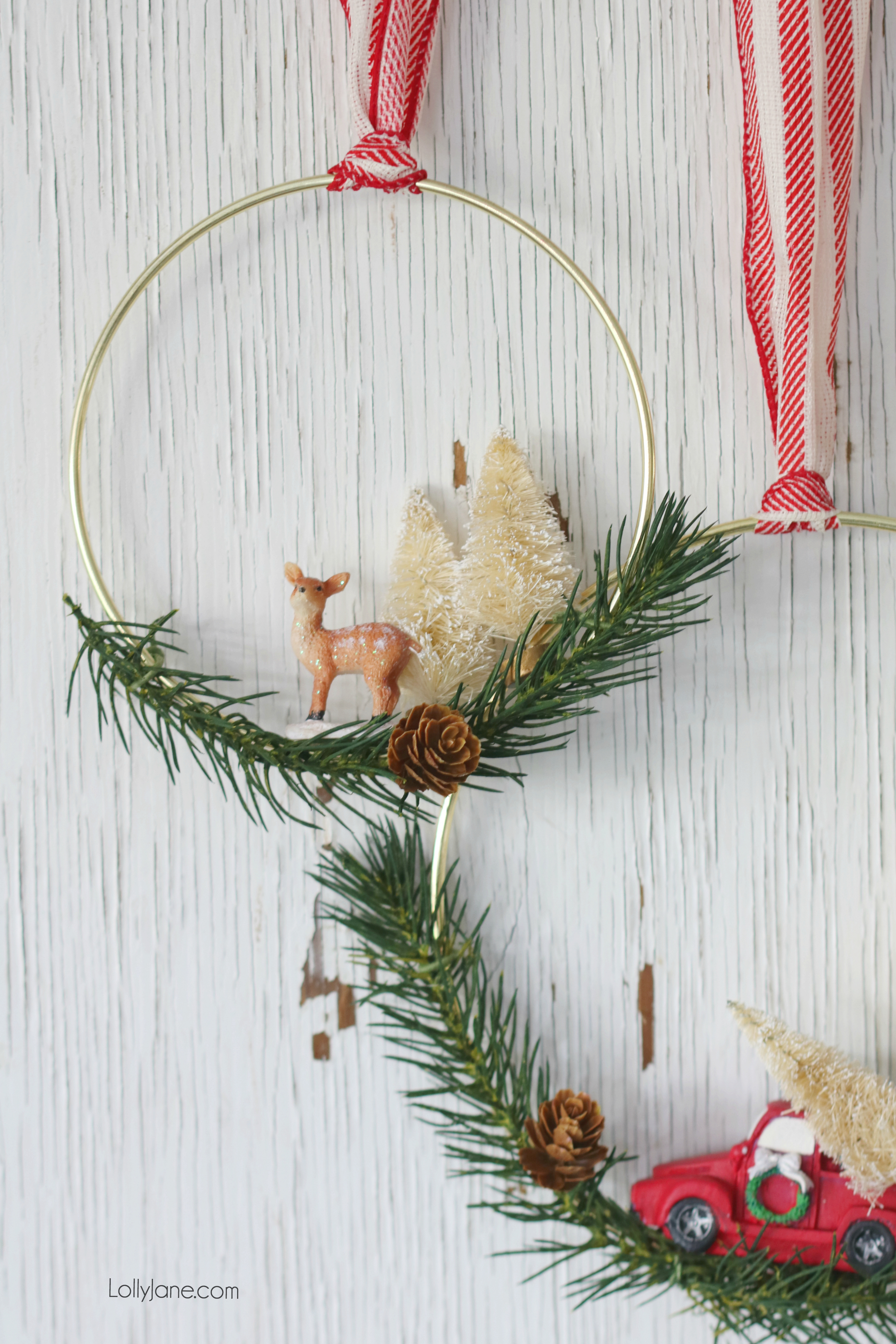 DIY Bottle Brush Tree Wreath - Design Improvised