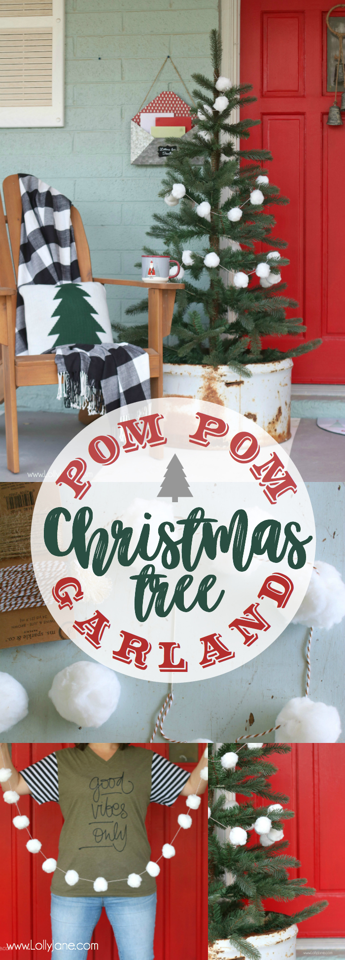 DIY Holiday Pom Pom Garland