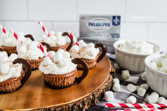 Hot Cocoa Cheesecake Minis Recipe - An Easy Holiday Mini Dessert