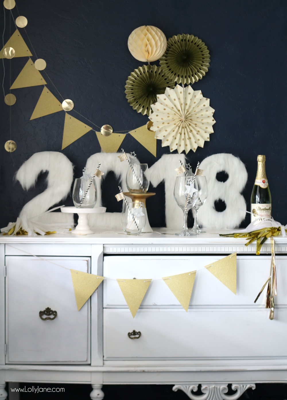 Easy peasy DIY Fur Numbers... perfect to spruce up your New Years Eve party!