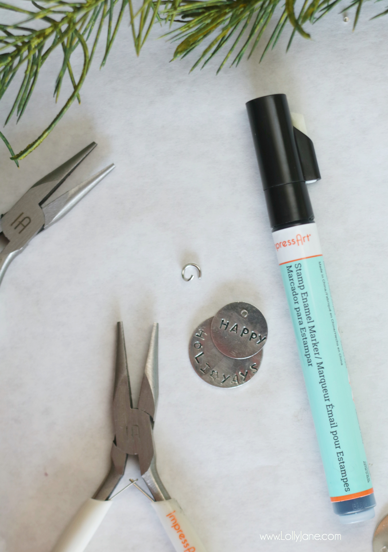 DIY Stamped Metal Tags... cute to hang on jewelry, gifts tags, and more!