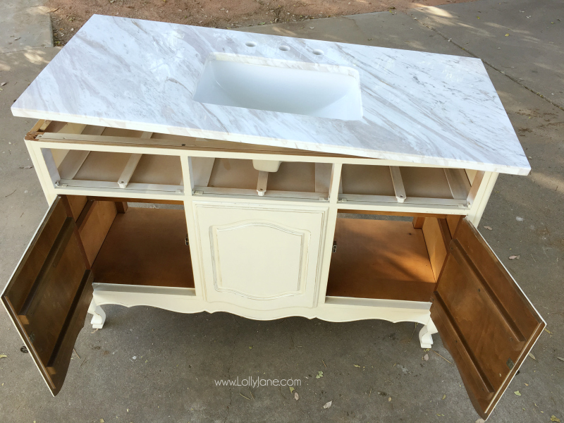 How To Make a Dresser Into a Vanity Tutorial - An Oregon Cottage