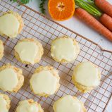 Carrot cookies with orange glaze. Absolutely love this cake like carrot cookie recipe with a zesty orange glaze frosting, so yummy! Straight from our grandmother's cookbook!