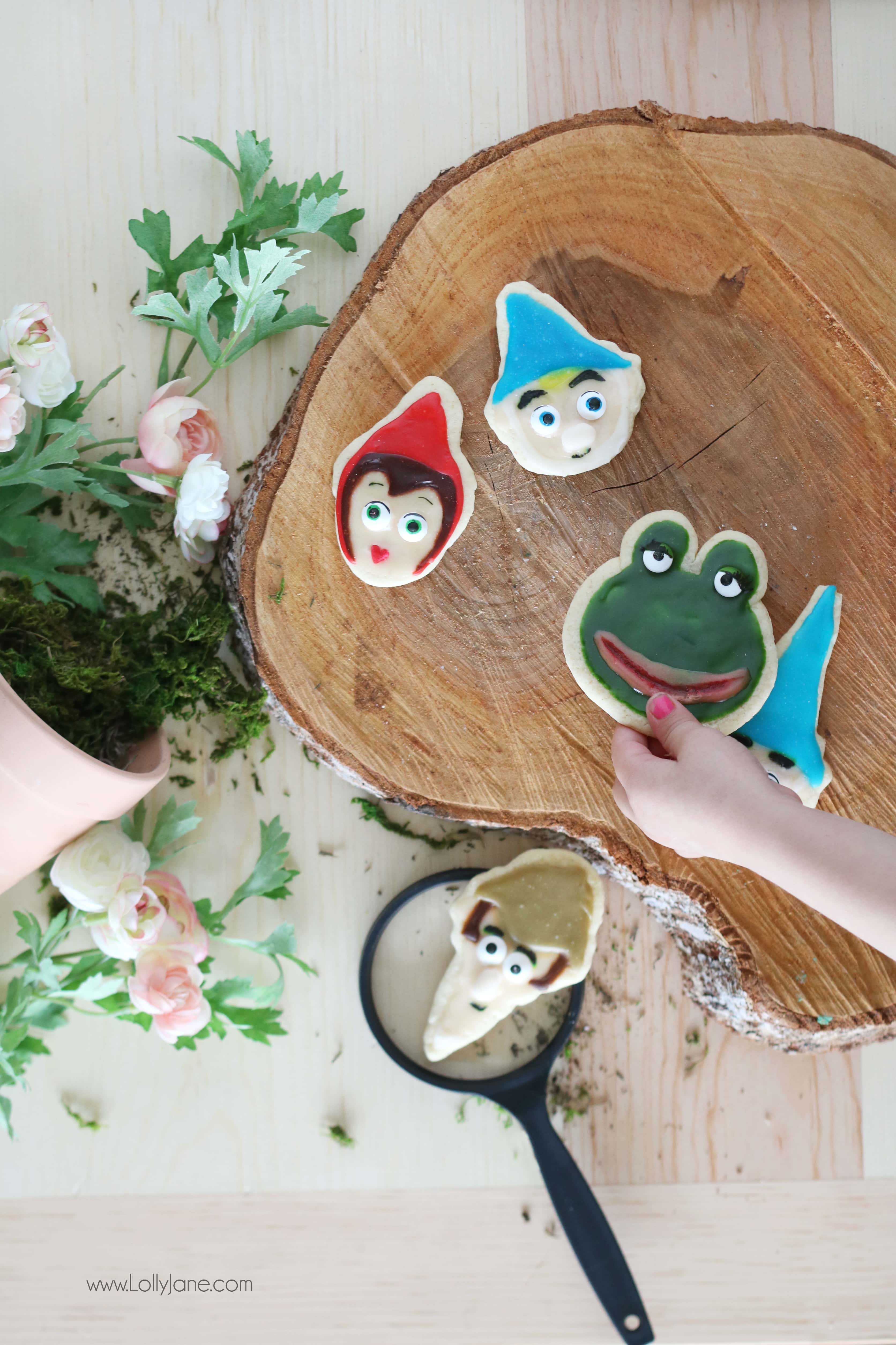 Try these easy and cute Sherlock Gnomes sugar cookies, so cute and yummy!