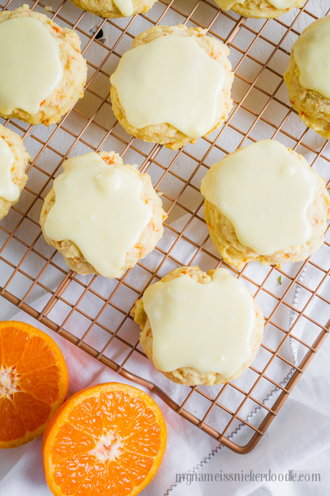 The best iced carrot cookies! We love our grandma's easy to make carrot cookies with iced zesty orange glaze, so yummy! Super easy carrot cookie recipe!