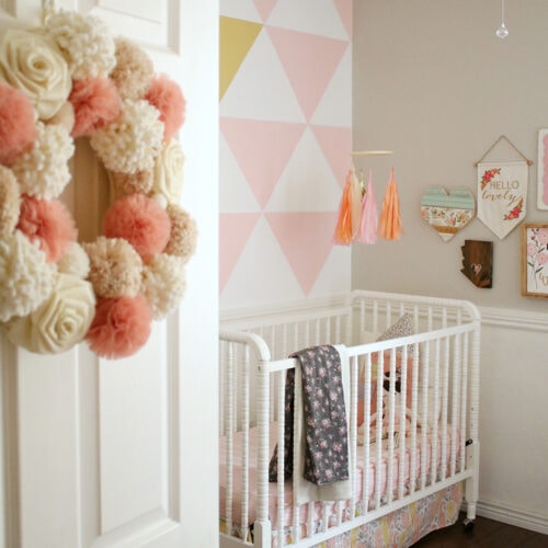 Baby girl nursery gallery wall Lolly Jane