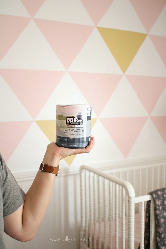 Painted Triangle Accent Wall Tutorial An Easy Wall of Art Lolly Jane