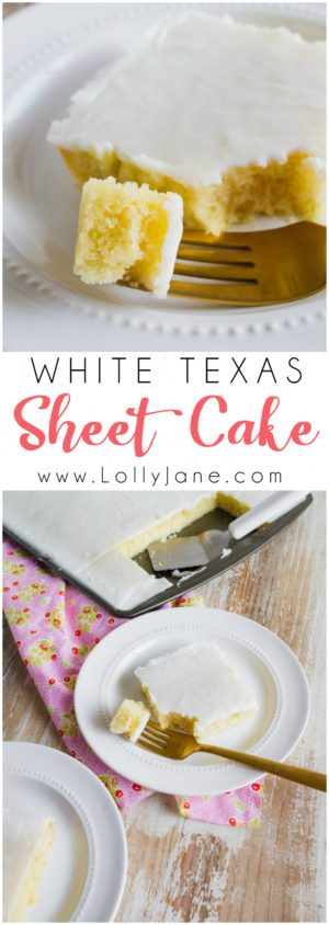 White Texas Sheet Cake recipe - An Easy Crowd Favorite - Lolly Jane