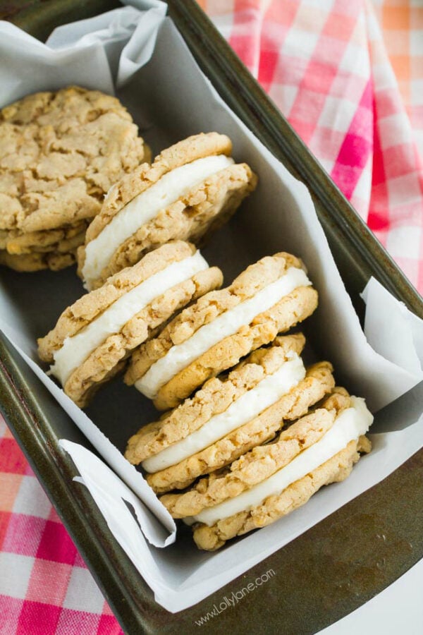 Oatmeal Sandwich Cookies With A Fluffy Filling Lolly Jane
