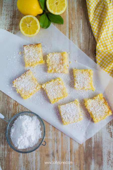 Easy to Make Lemon Bar Recipe & They Are A Family Fav! - Lolly Jane