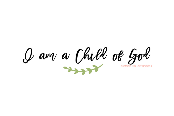 I am a Child of God. Cute keepsake to add to this EASY to make baptism baptism booklet!