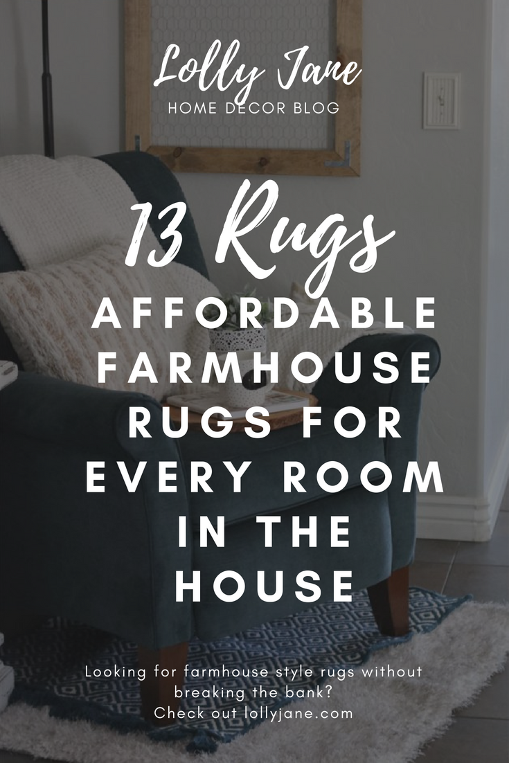Adore these 13 affordable farmhouse style rugs for every room in the house. Such pretty farmhouse rugs!! #farmhousedecor #farmhousedecorideas #farmhouserug #familyroomrug #farmhouserugdecor