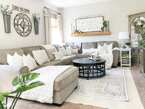 farmhouse rug living room