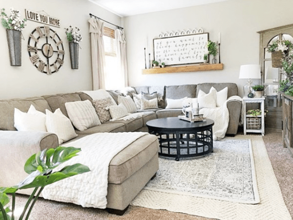 13 Farmhouse Rugs You Can Actually, Living Room Area Rug Ideas