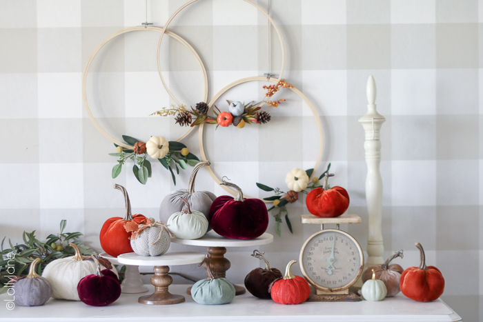 fall embroidery hoop wreath - Lolly Jane