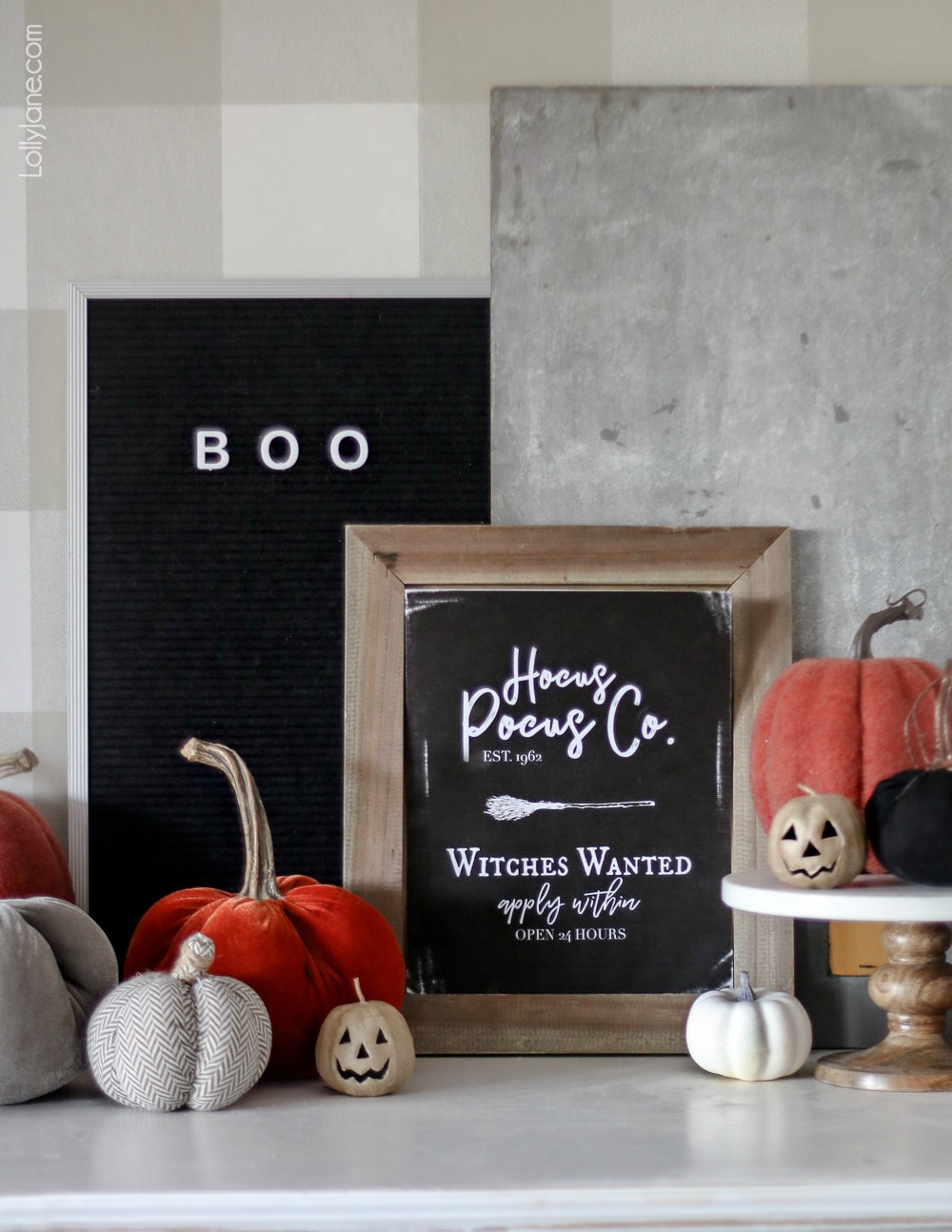 FREE Printable Halloween Art! Print off this "Hocus Pocus Co." art and display to spruce up your spooky space!