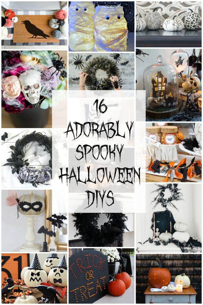 diy stenciled halloween doormat - Lolly Jane