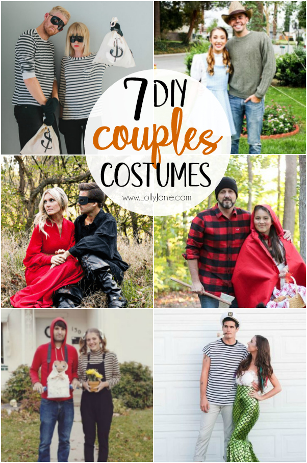 Are you looking for creative couples Halloween costume ideas? Loving these 7 easy to put together couples costumes! They are guaranteed to win you first place at the couple Halloween party! #couplescostumes #adulthalloweenparty #couplecostumes