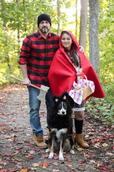 Your favorite childhood story has come to life as the cutest Little Red Riding Hood couples costume! #redridinghood #couplescostumes #halloweencostumeideas