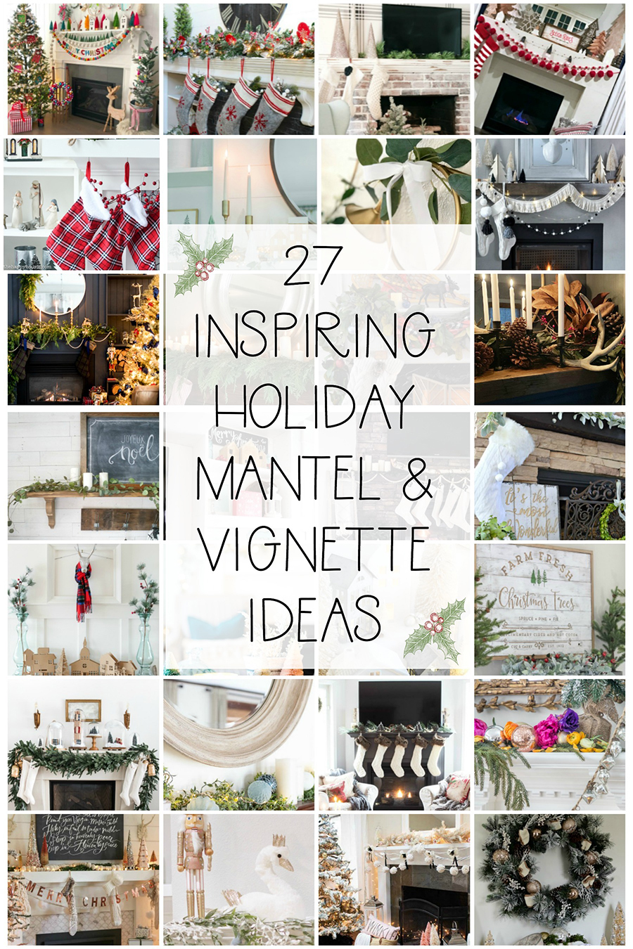 27 inspiring holiday mantel and vignette ideas Seasonal Simplicity Christmas Series #diy #christmasdecorations #winterdecor