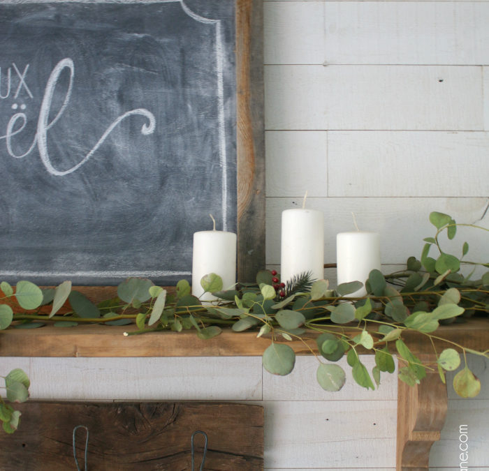 Simple Eucalyptus Styled Mantel Lolly Jane
