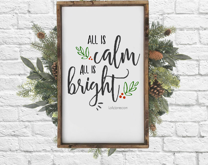 Free Printable Silent Night Christmas Art Lolly Jane
