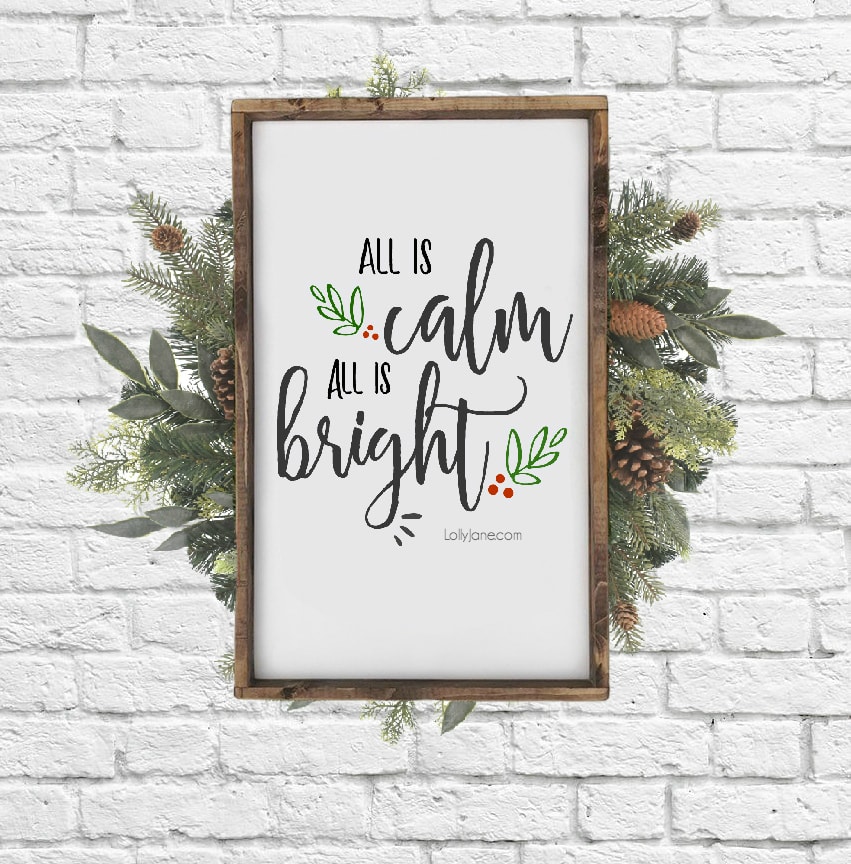 Love this FREE Printable Christmas Art... use as art, a card, invitation, banner or to simply spruce up a winter/Christmas space for FREE! #freeprintable #christmasdecoration #printables #printableart #christmas