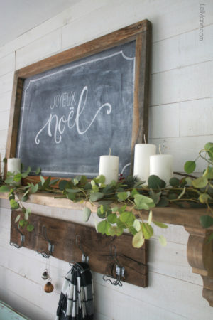 Simple Eucalyptus Styled Mantel - Lolly Jane