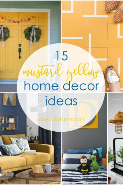 Mustard yellow is a great way to brighten up your home. Click for 14 more decor ideas with this trending color.
