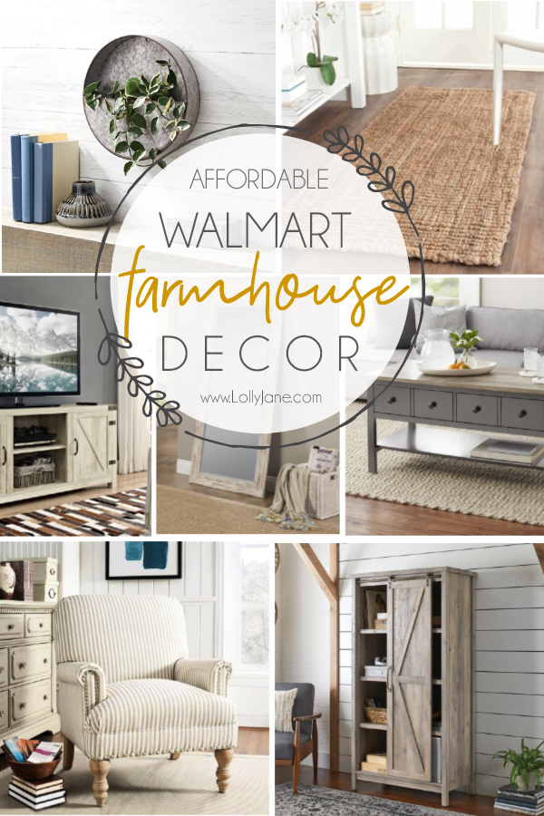 AHH! Can you believe all these gorgeous farmhouse pieces are from Walmart!? Love this collection of affordable farmhouse decor, so many great farmhouse home accessories at a great price! #farmhouse #farmhousedecor #farmhousestyle #walmart #walmartfinds #affordabledecor