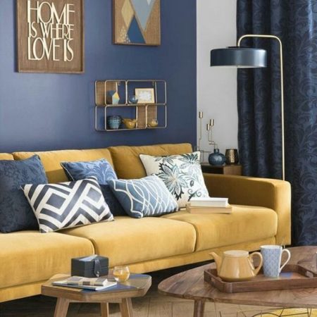 Mustard yellow is a great way to brighten up your home. Click for 14 more decor ideas with this trending color.