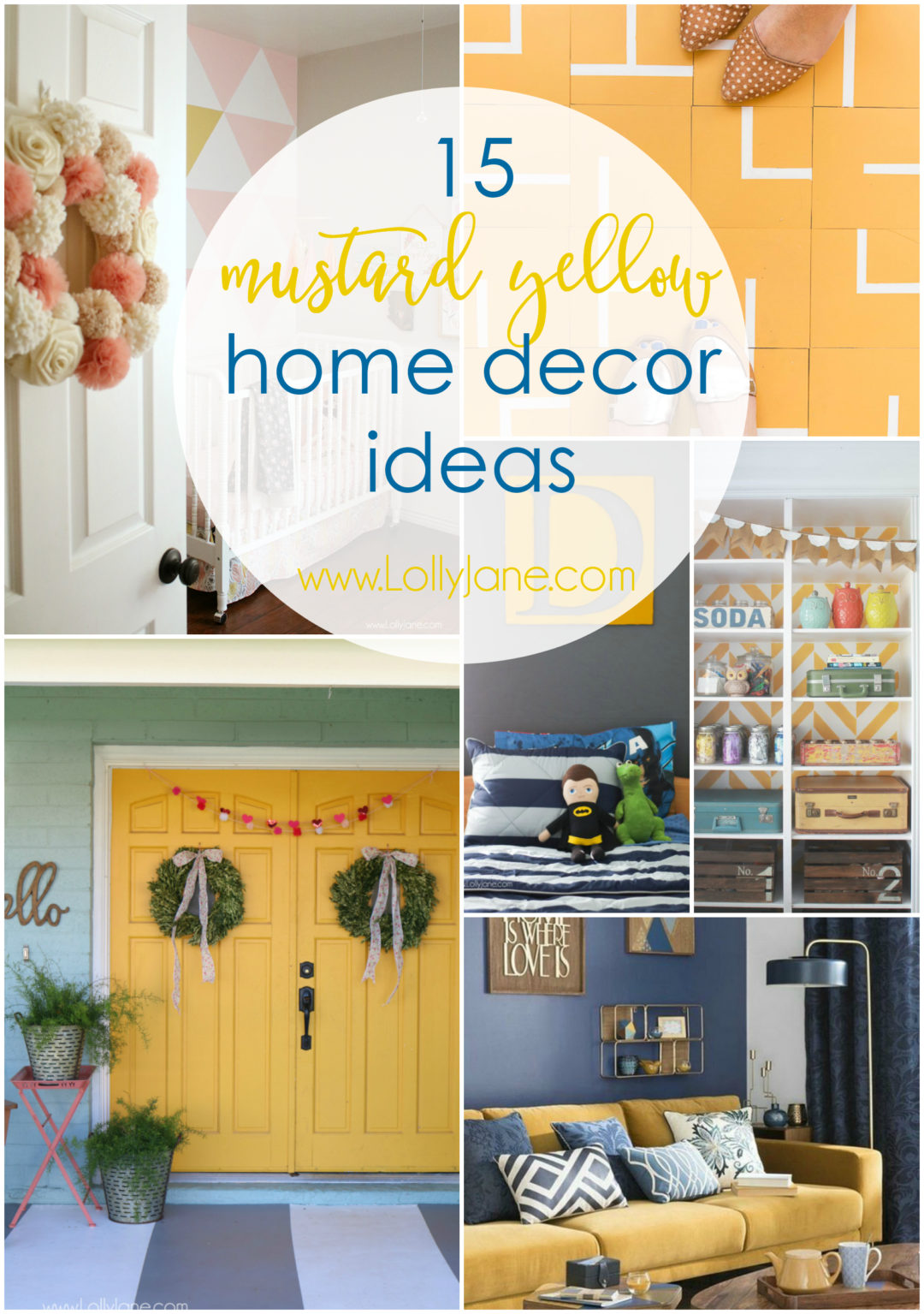 15 mustard yellow home decor ideas Lolly Jane
