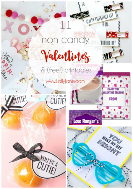 17 Non Candy Valentines for Kids - Free DIY Printables