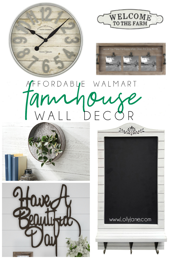 Loving all this super affordable farmhouse decor from Walmart, WOW!! Who knew Walmart carried such cute farmhouse decor pieces!? #affordabledecor #homedecor #walldecor #farmhouse #farmhousestyle #farmhousedecor #walmart