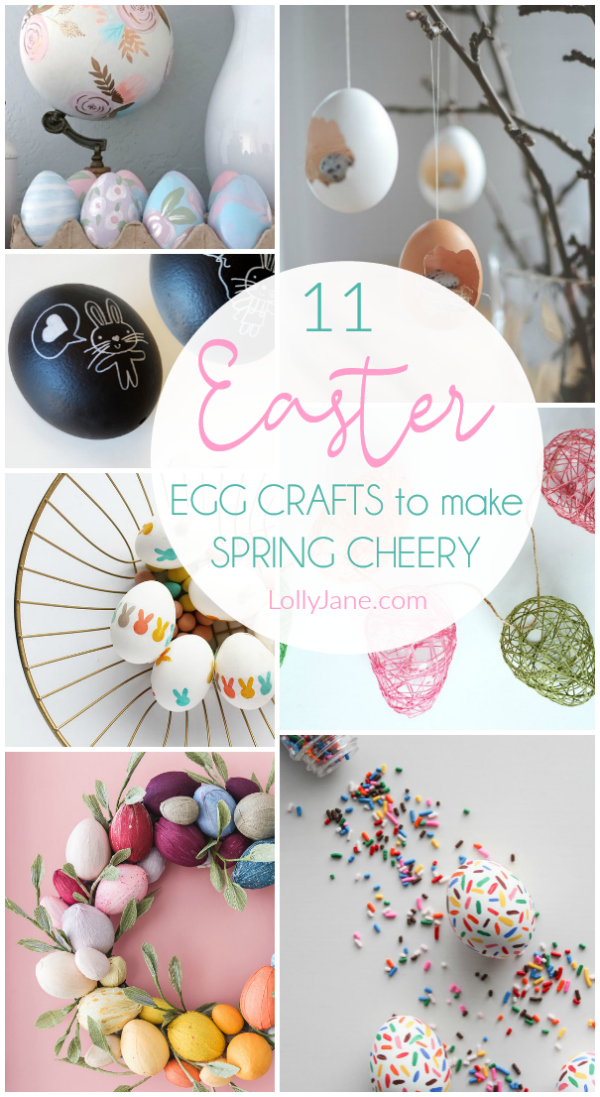 Just like bunnies, plastic Easter eggs seem to multiply every year. Check out these 11 Easter egg crafts to make right now for Colorful and easy spring decor! #easteregg #eastercraft #springdecor #springcraft