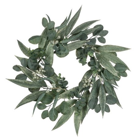 This affordable eucalyptus wreath from Walmart is so pretty, the perfect farmhouse wall decor! #eucalyptus #wreath #eucalyptuswreath #farmhousewreath #wreathidea