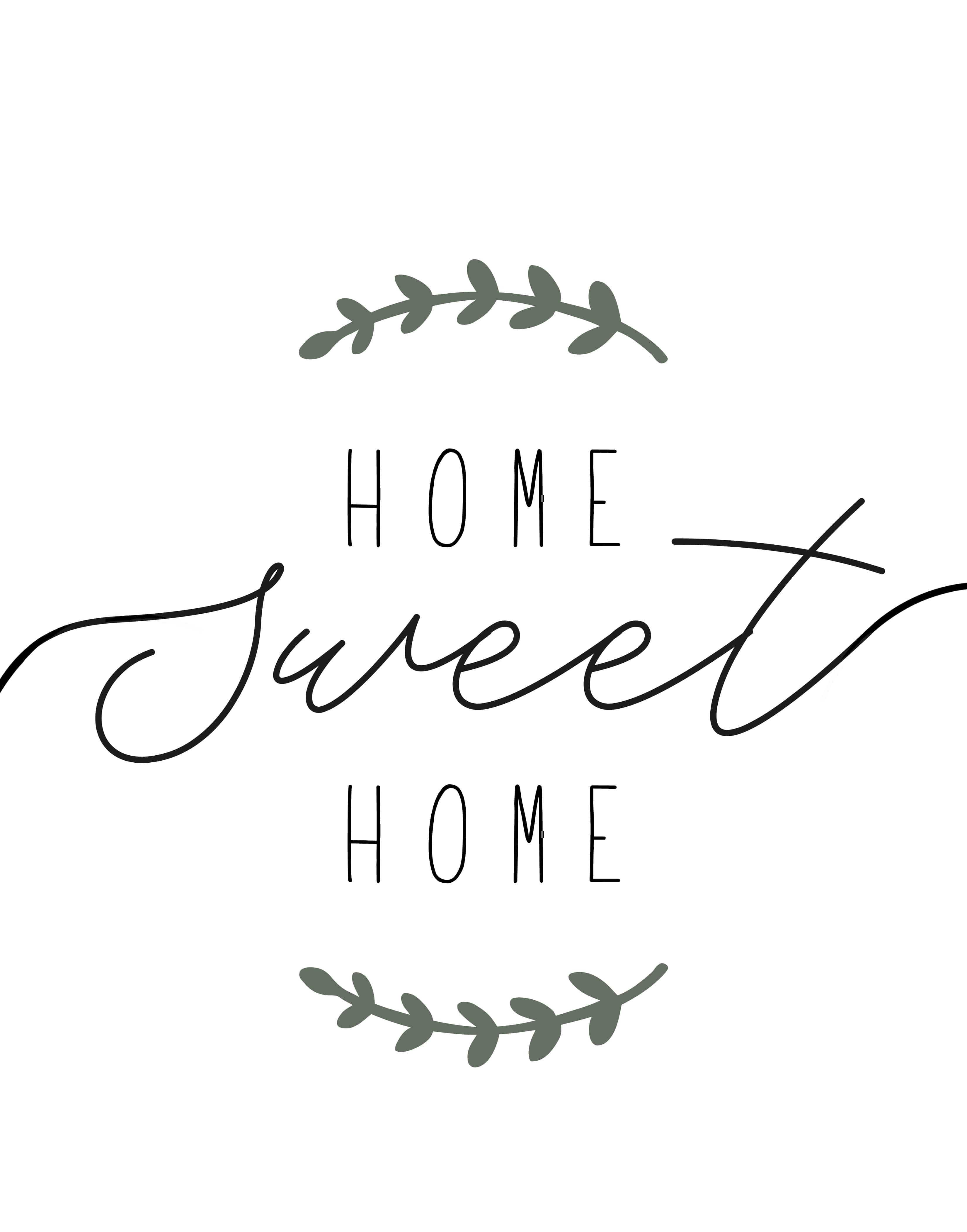 Home Sweet Home Printable Farmhouse Art Lolly Jane   HSH 11x14 