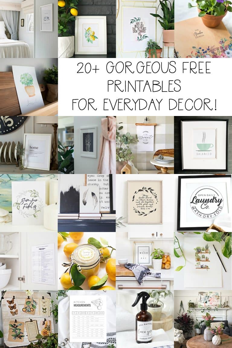 Over 20 gorgeous FREE printables for everyday decor! #freeprintable #printable 