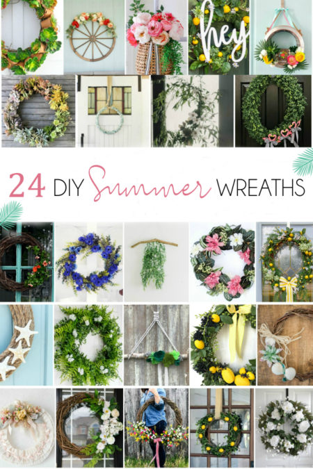 Easy To Make Floral Summer Wagon Wheel Wreath - Lolly Jane